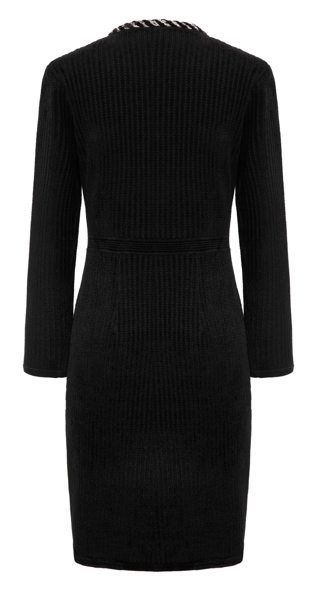 Trimmed Knit Dress | Black