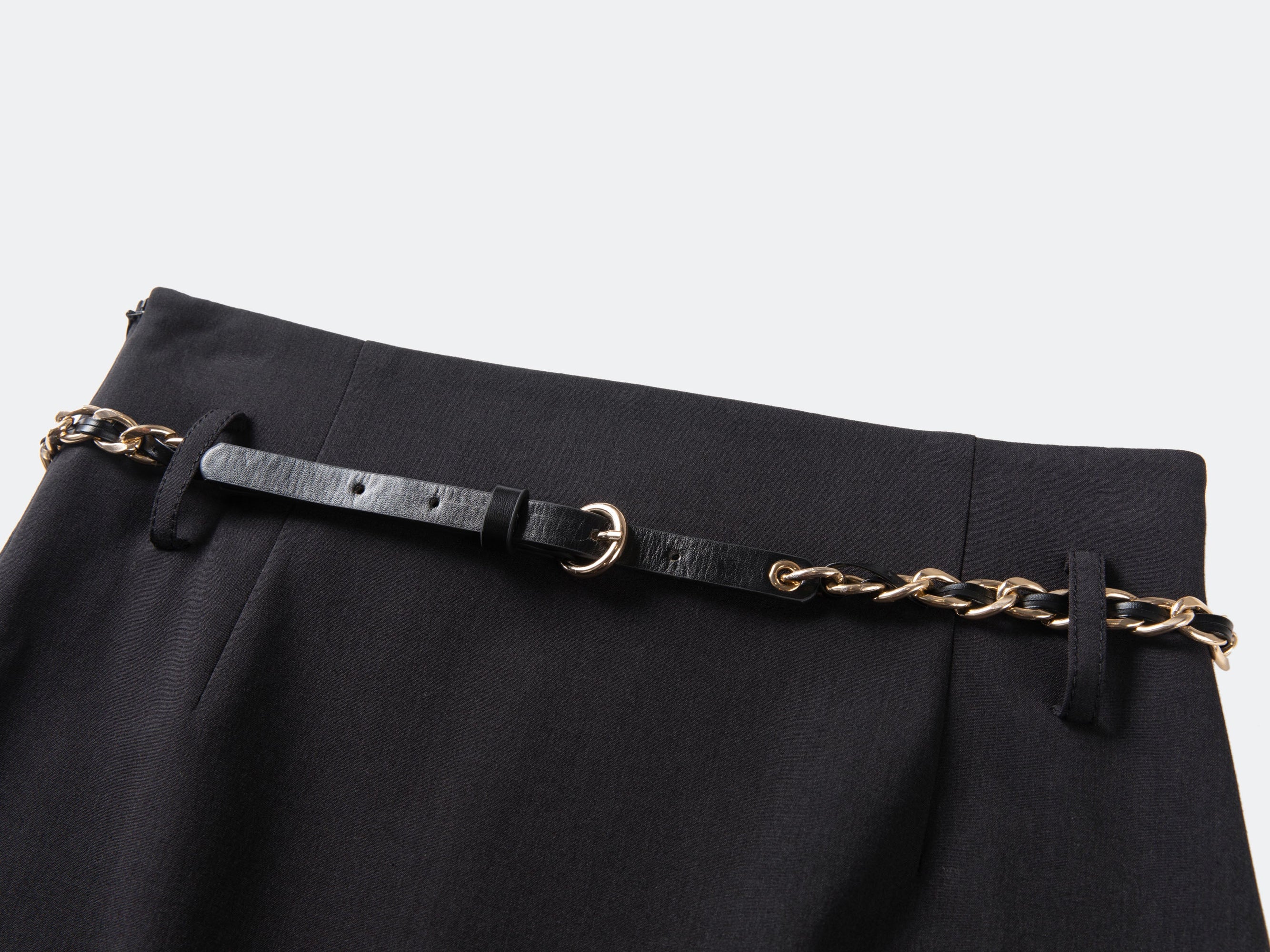Belted Midi Skirt | Grey