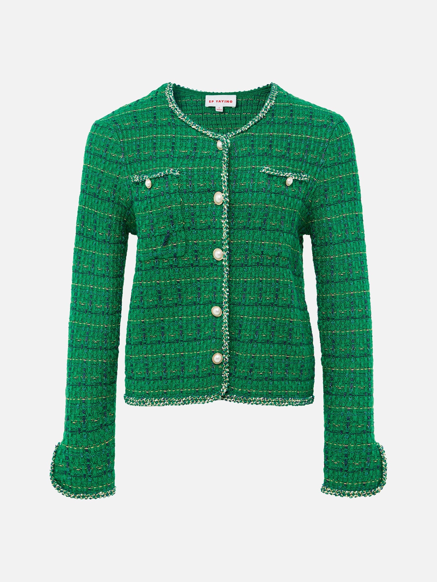 Trimmed Knit Top | Green