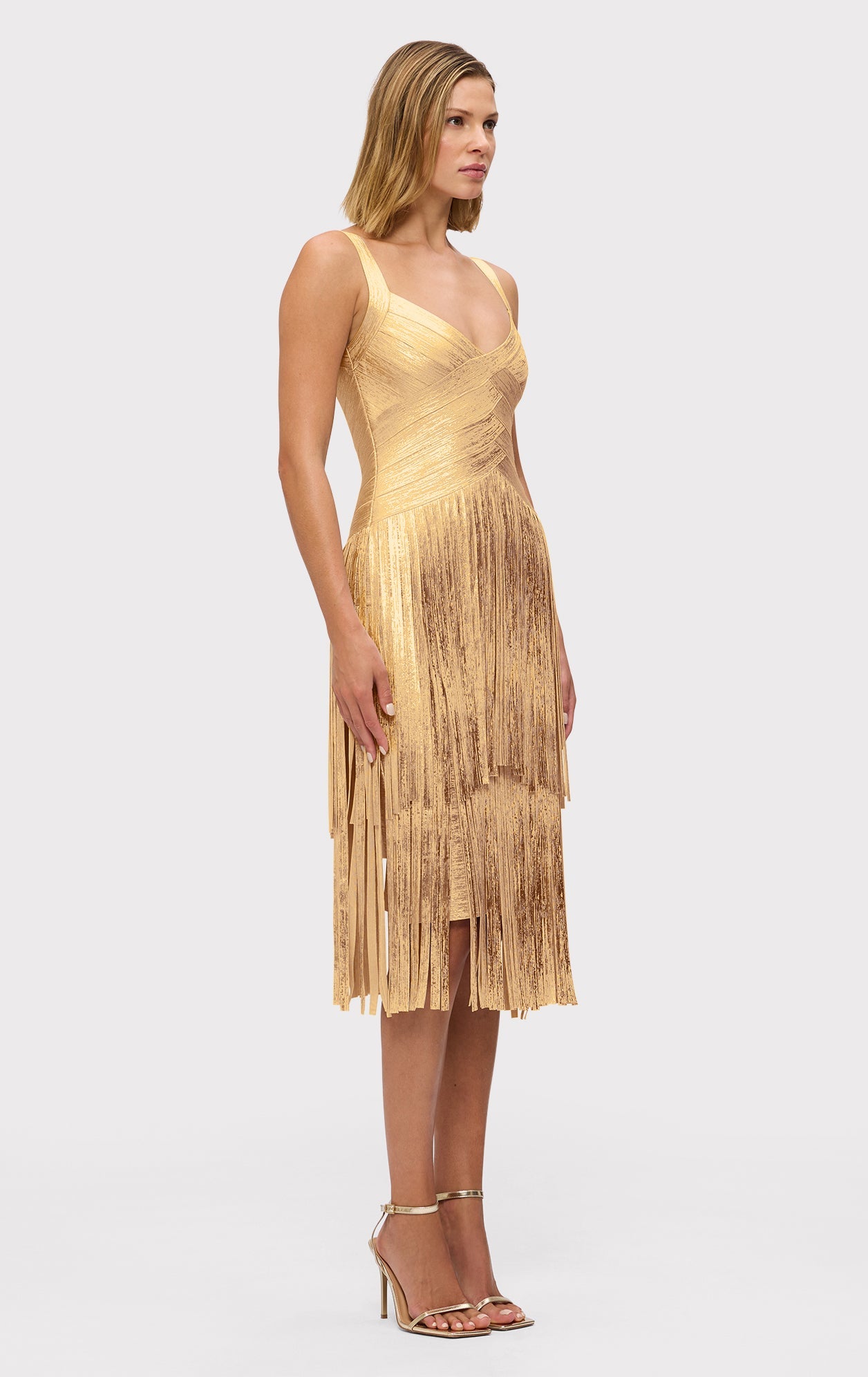 The Metallic Mischa Dress | Gold Foil