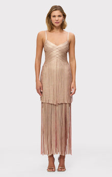 The Metallic Vivienne Gown | Rose Gold Foil