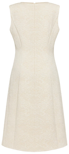 sleeveless textured vest skirt | Beige