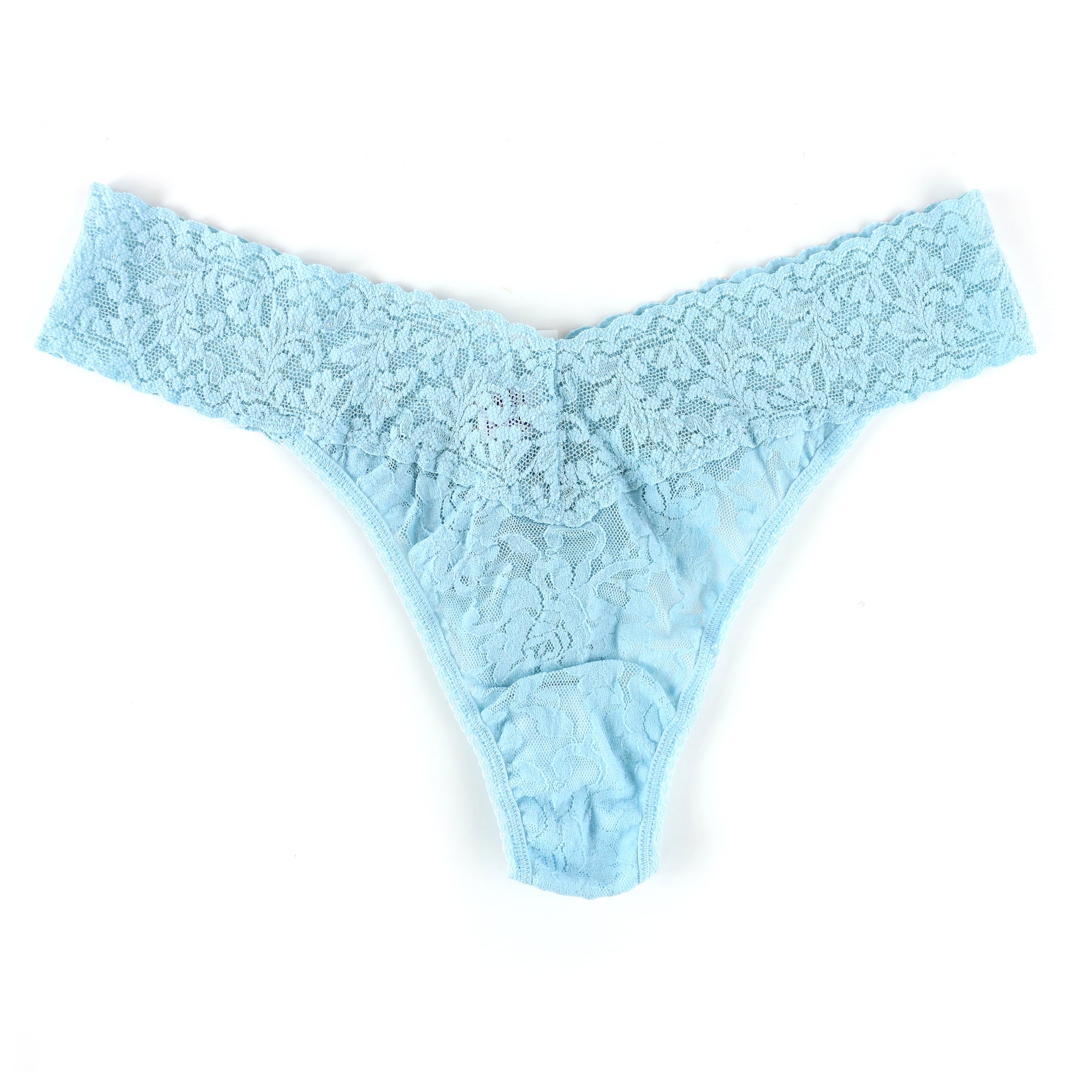 Signature Lace Original Rise Thong - V2 | Rain Cloud Blue