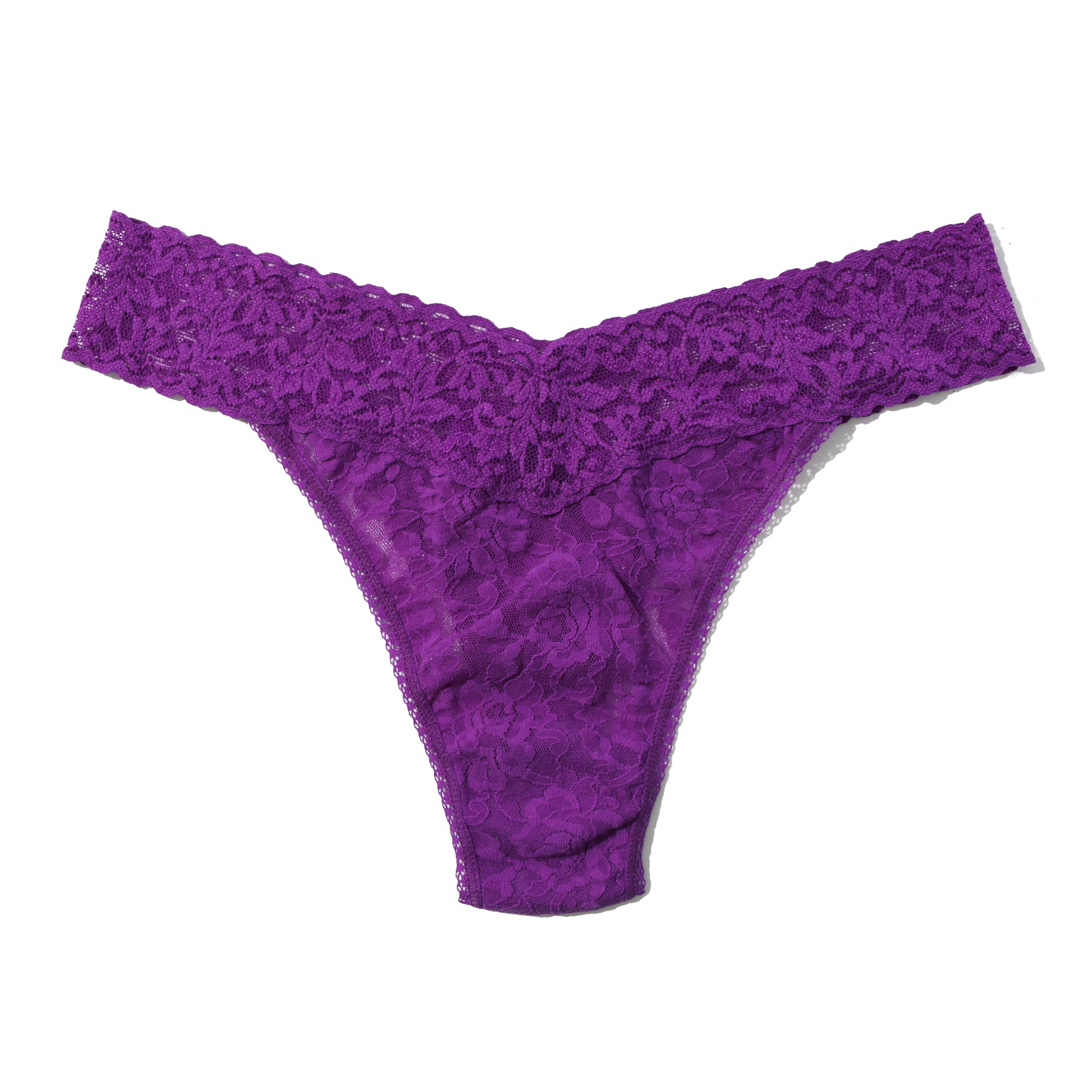 Signature Lace Original Rise Thong | Twilight Purple