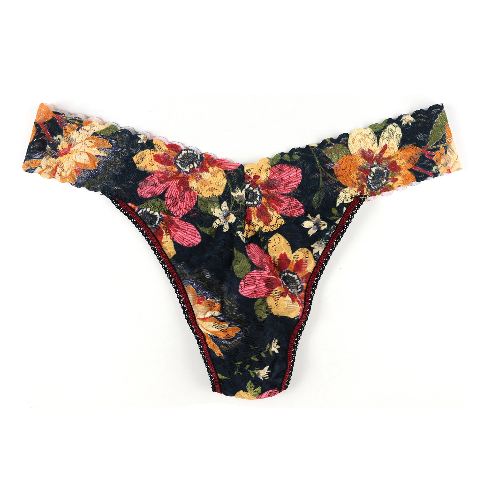 Signature Lace Original Rise Thong | Autumn Bloom