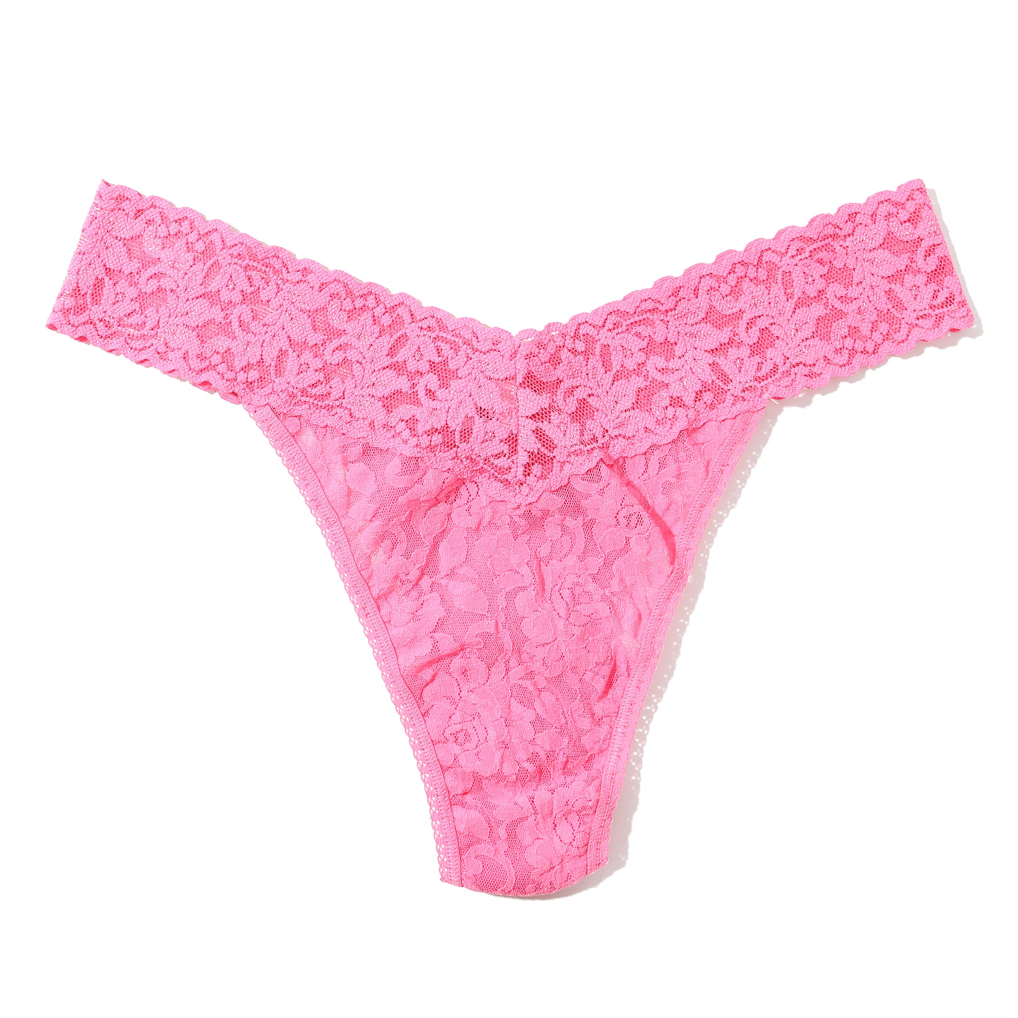 Signature Lace Original Rise Thong | Amused (Pink)