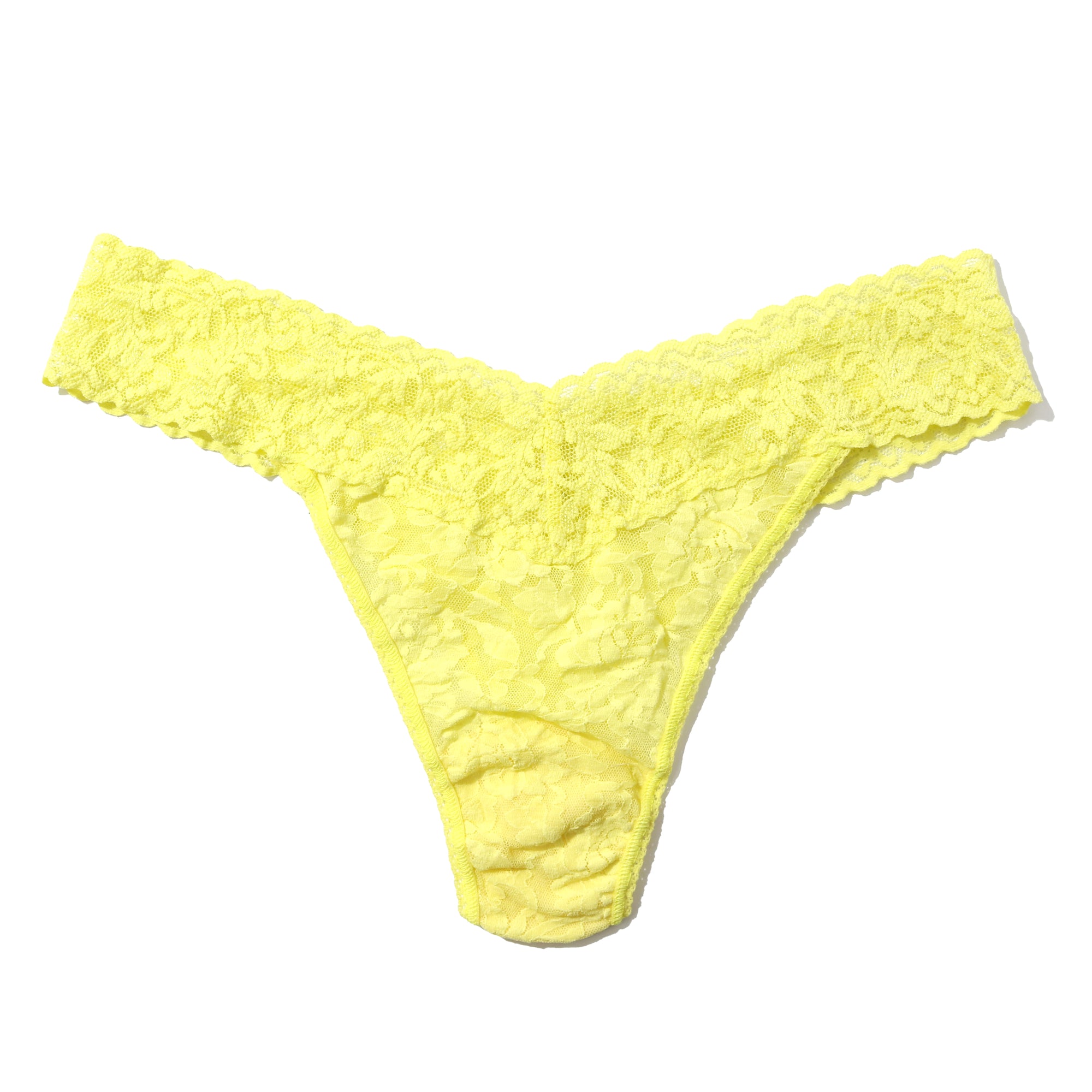 Signature Lace Original Rise Thong | Citrus Punch Yellow