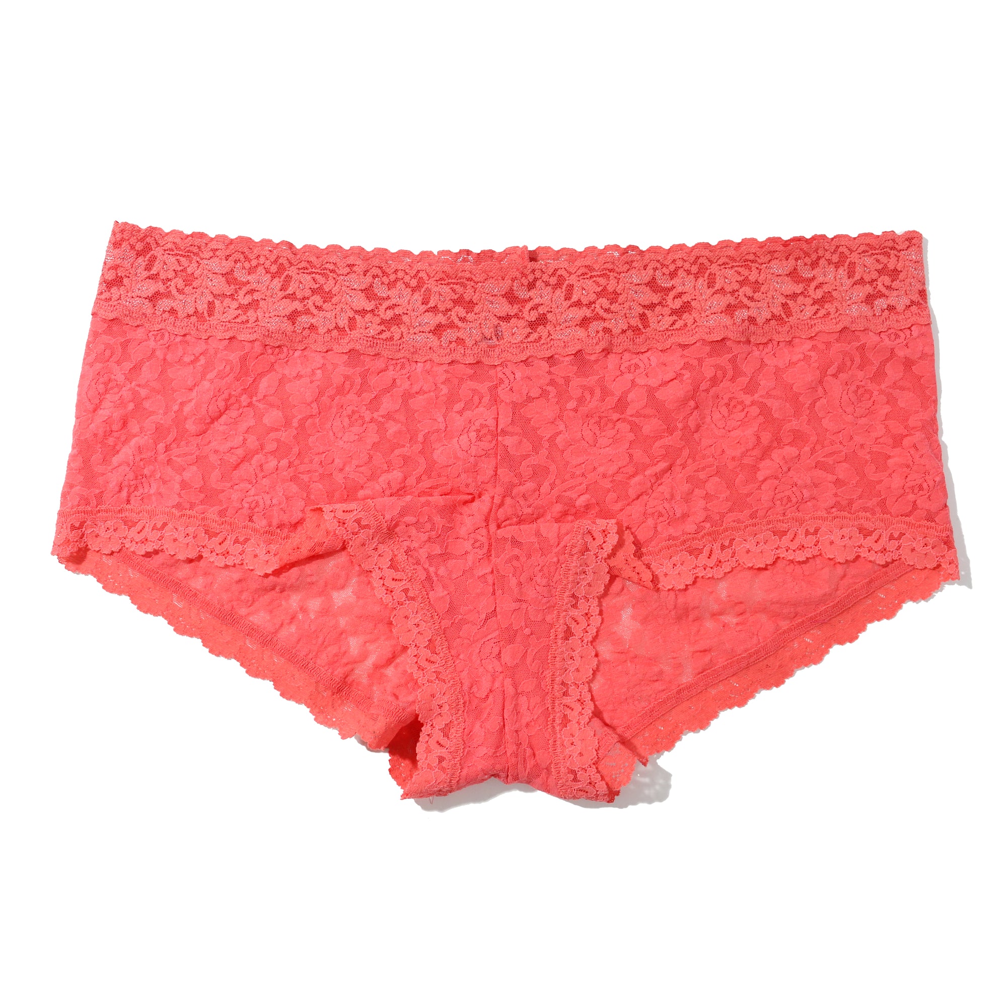 Plus Size Signature Lace Boyshort | Courageous Coral