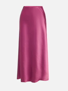 Iridescent Bias-Cut Acetate Skirt | Purple