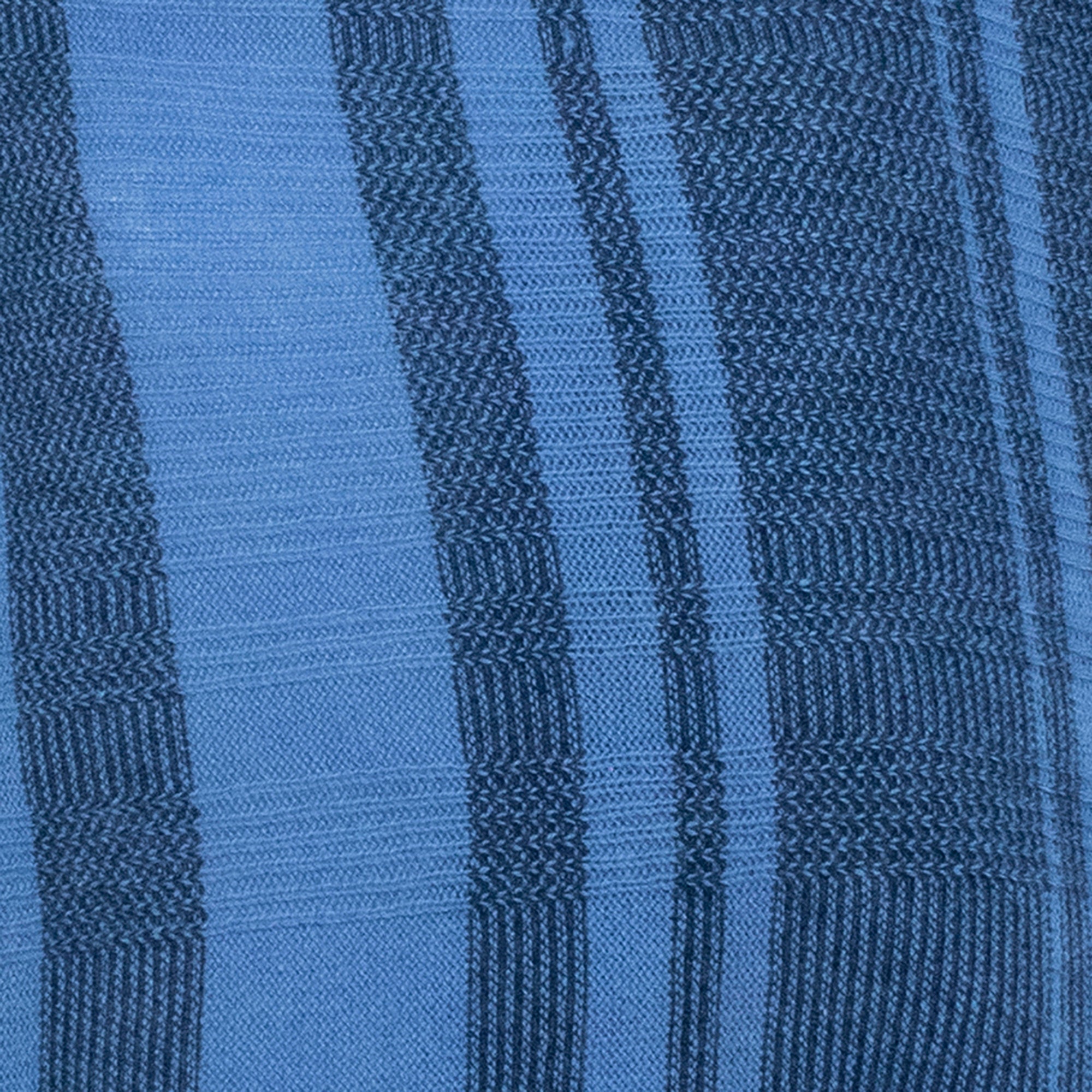 Womens | Cashmere Striped Ruana Shawl | Blue