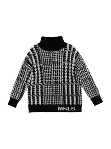Girls | Angora Blend Sweater | Cream/Black