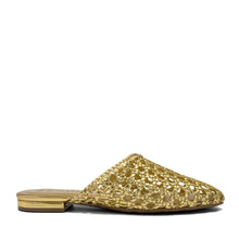 Assia Dress Flat | Gold Faux Open Woven