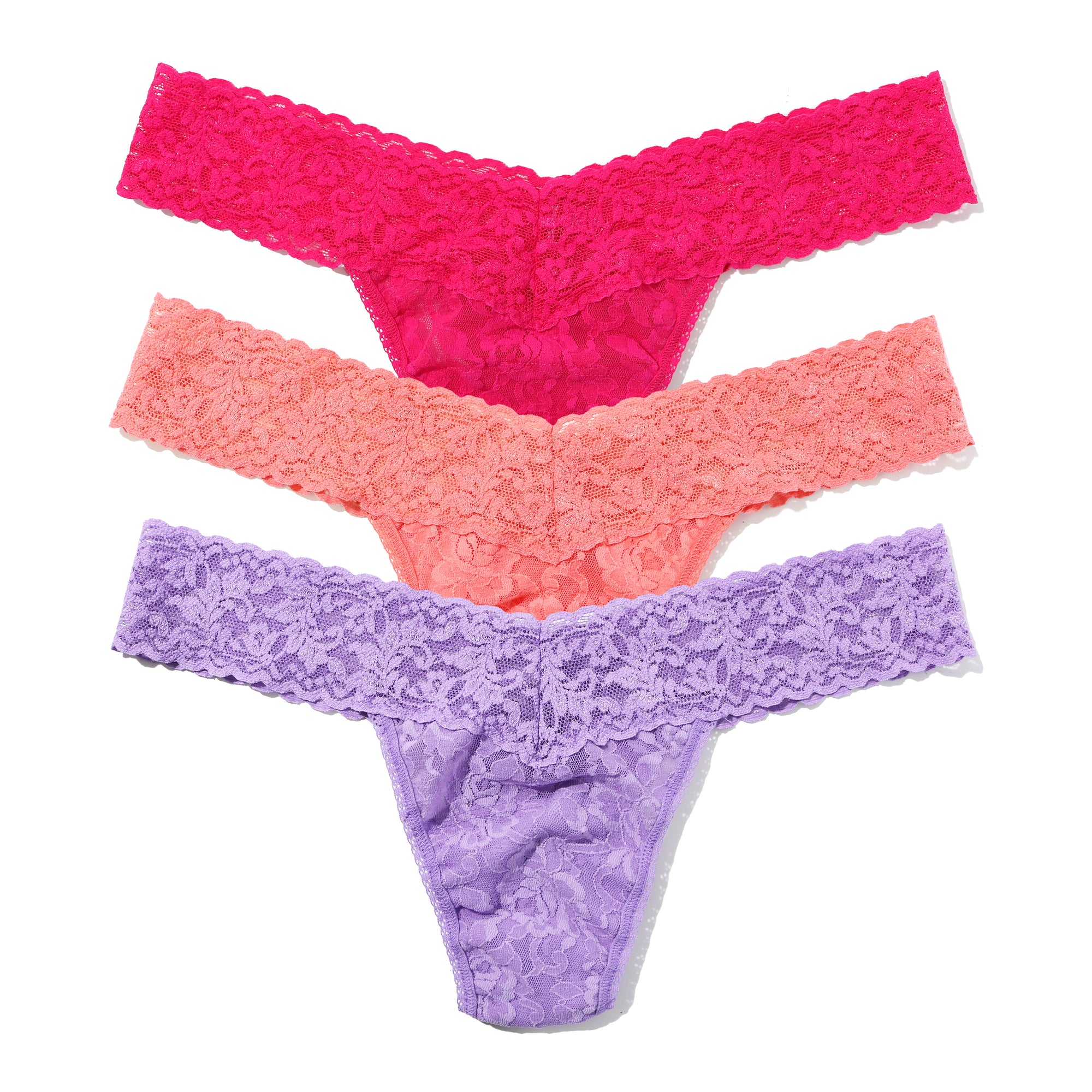 3-Pack Low Rise Thongs | Sealed With A Kiss, Paloma, Love Potion