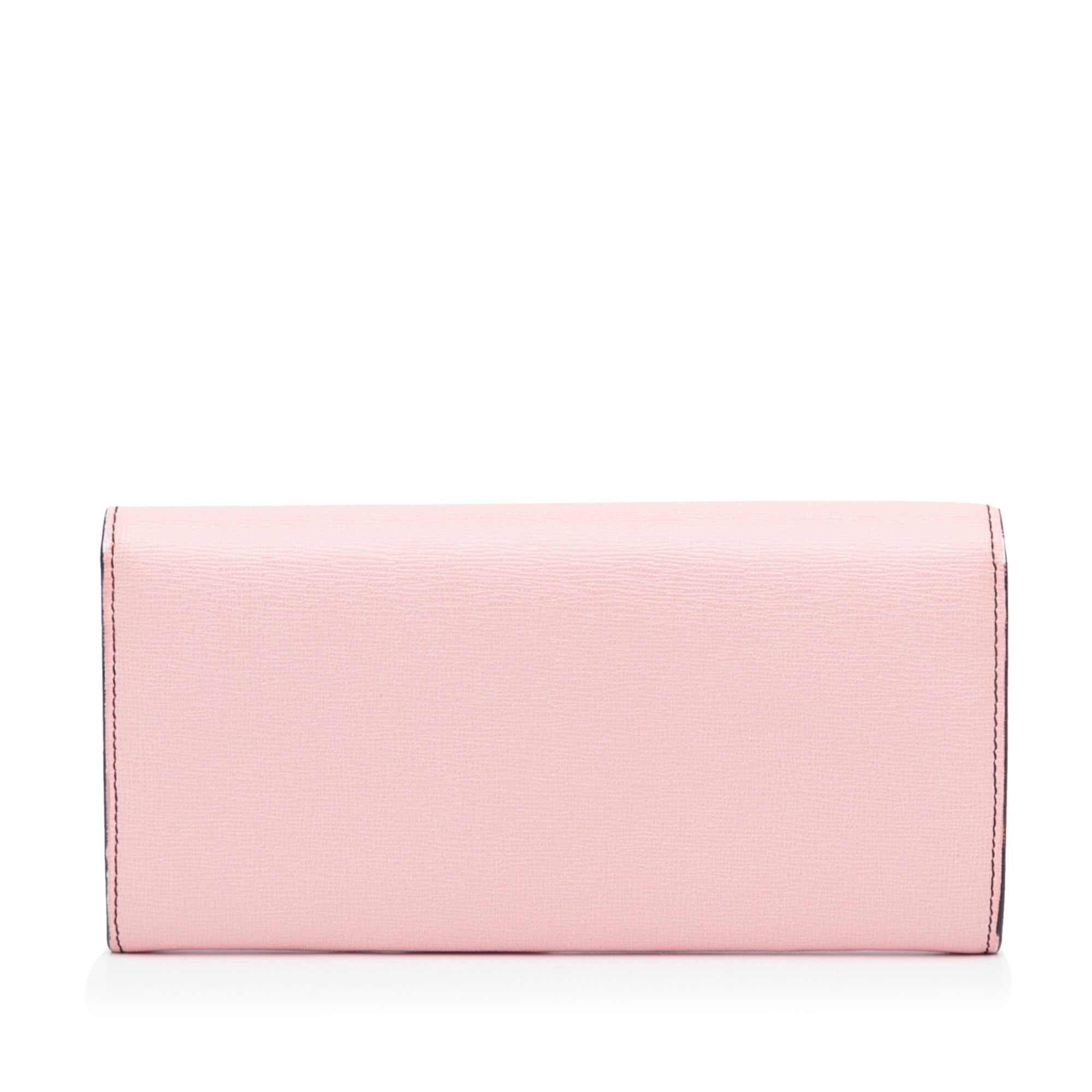 Fendi Pre-Owned Vitello Elite Century Hypnoteyes Continental Wallet | Women | Pink