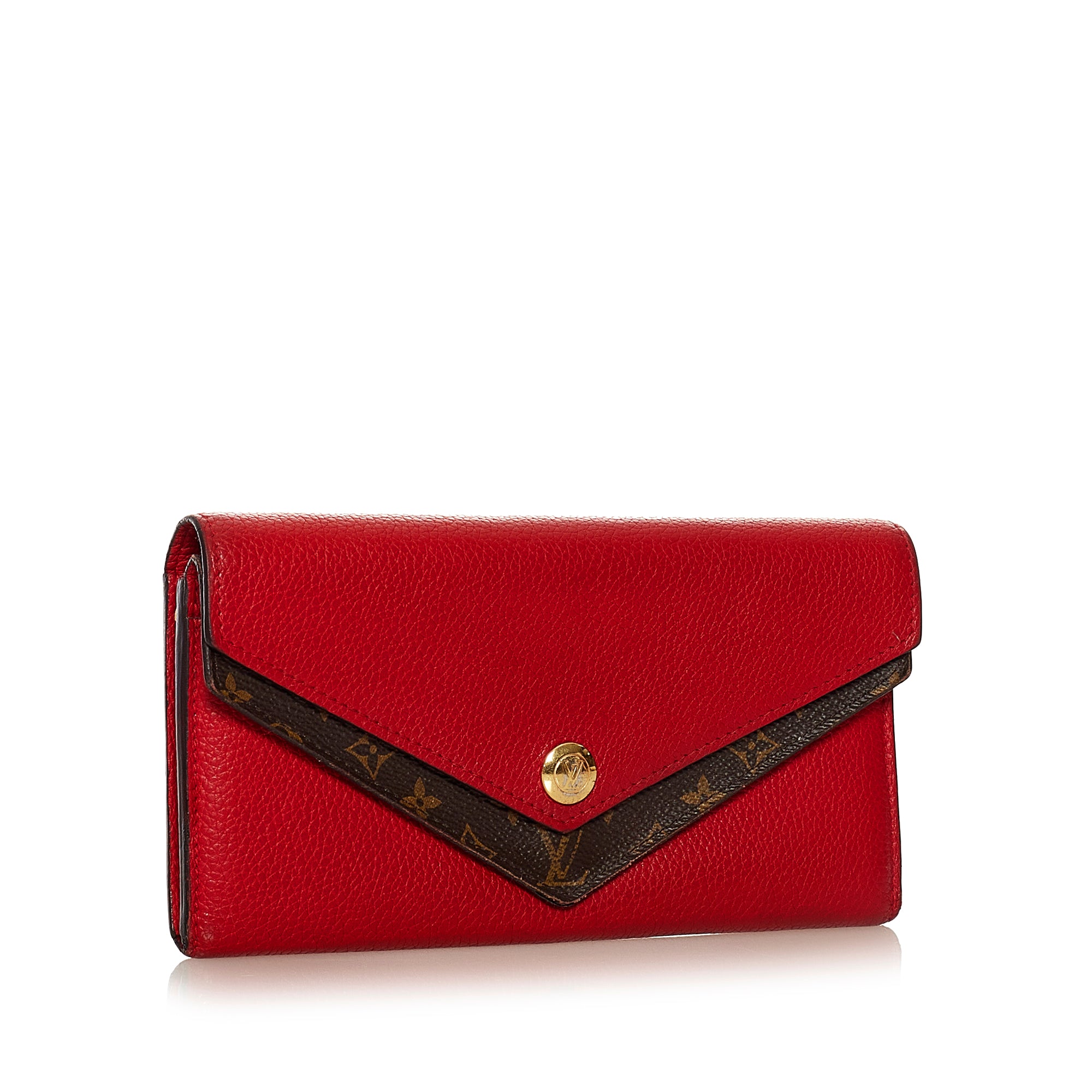 Louis Vuitton Pre-Owned Double V Wallet | Women | Red x Brown