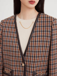 Houndstooth Jacket | Brown