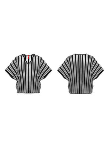 Striped Knit Sweater | Black