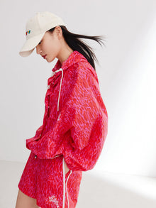 Hooded Sun Protection Jacket | Red