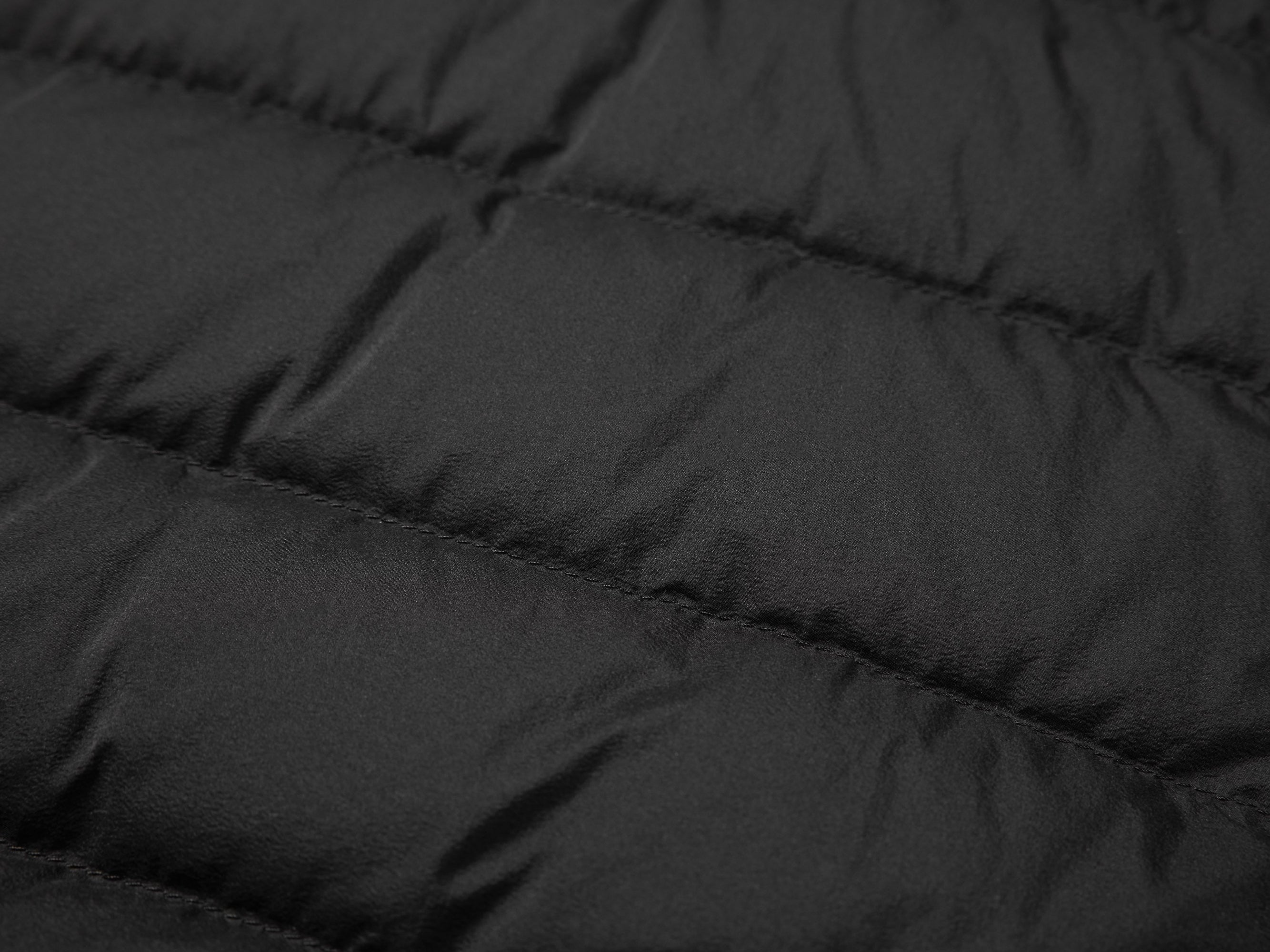 Knitted Panel Down Jacket | Black