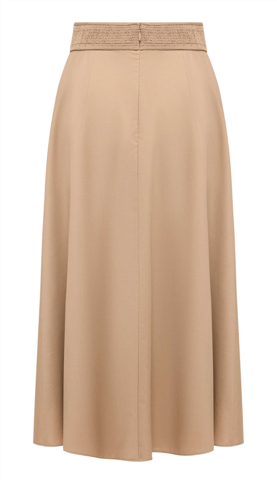 Silk and Wool Skirt | Khaki
