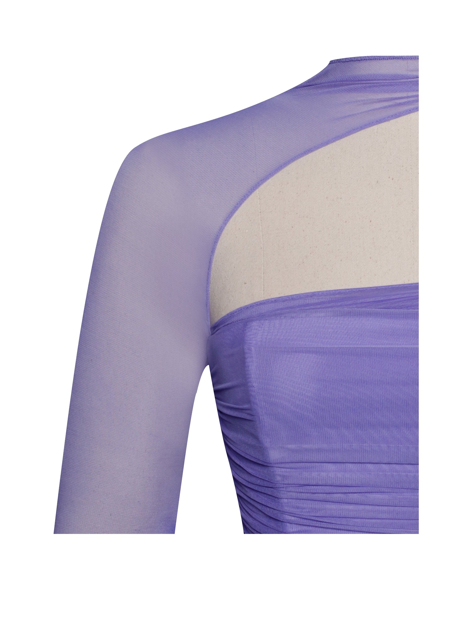 Quylla Very Long Sleeve Mesh Dress | Periwinkle