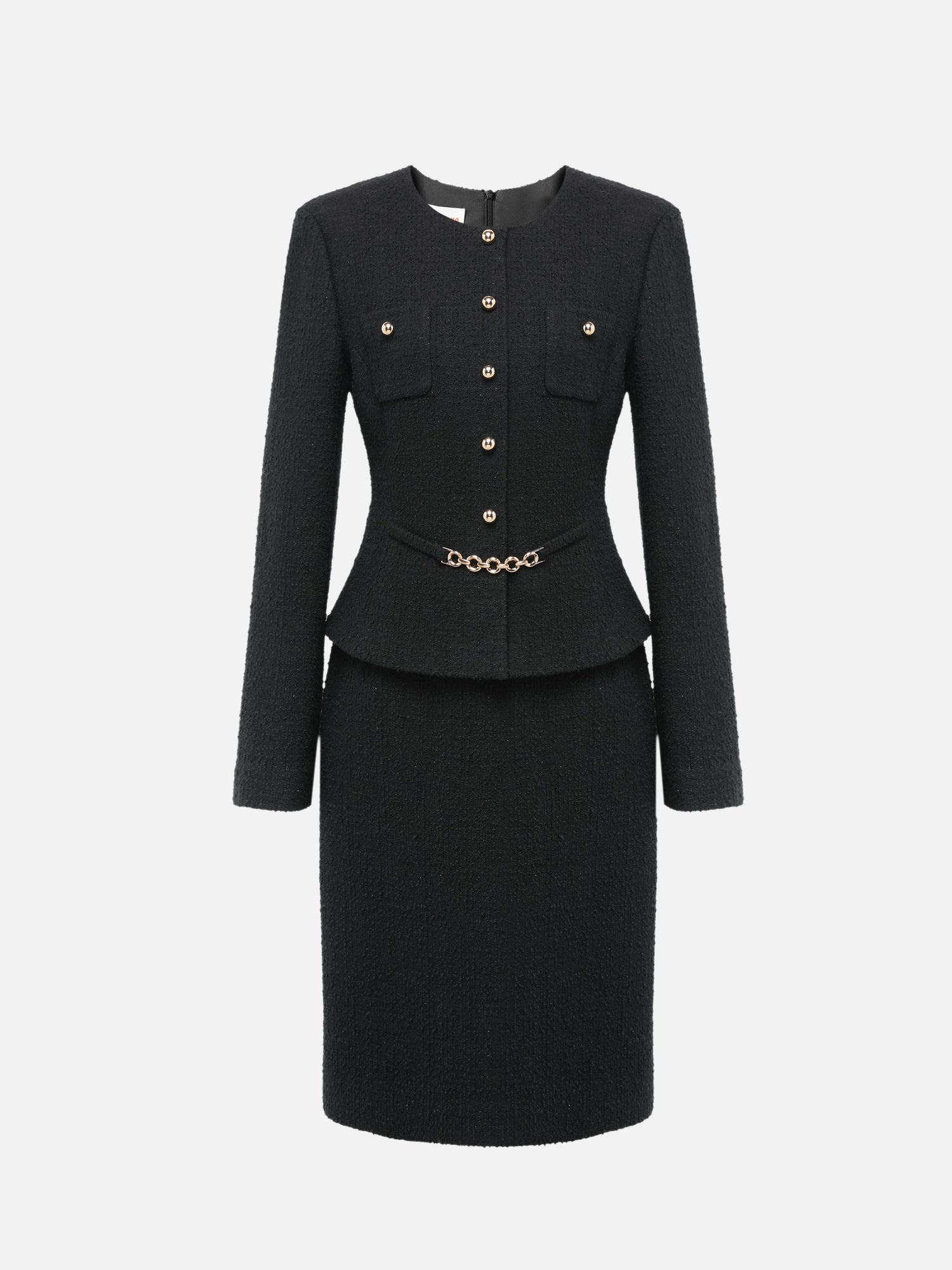 Parisian-style Knit Dress | Black