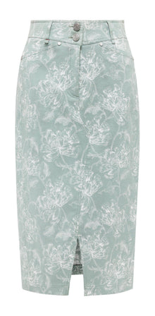 Slit Hem Bodycon Skirt | Green