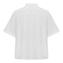 Silk-Cotton National Style Shirt | White