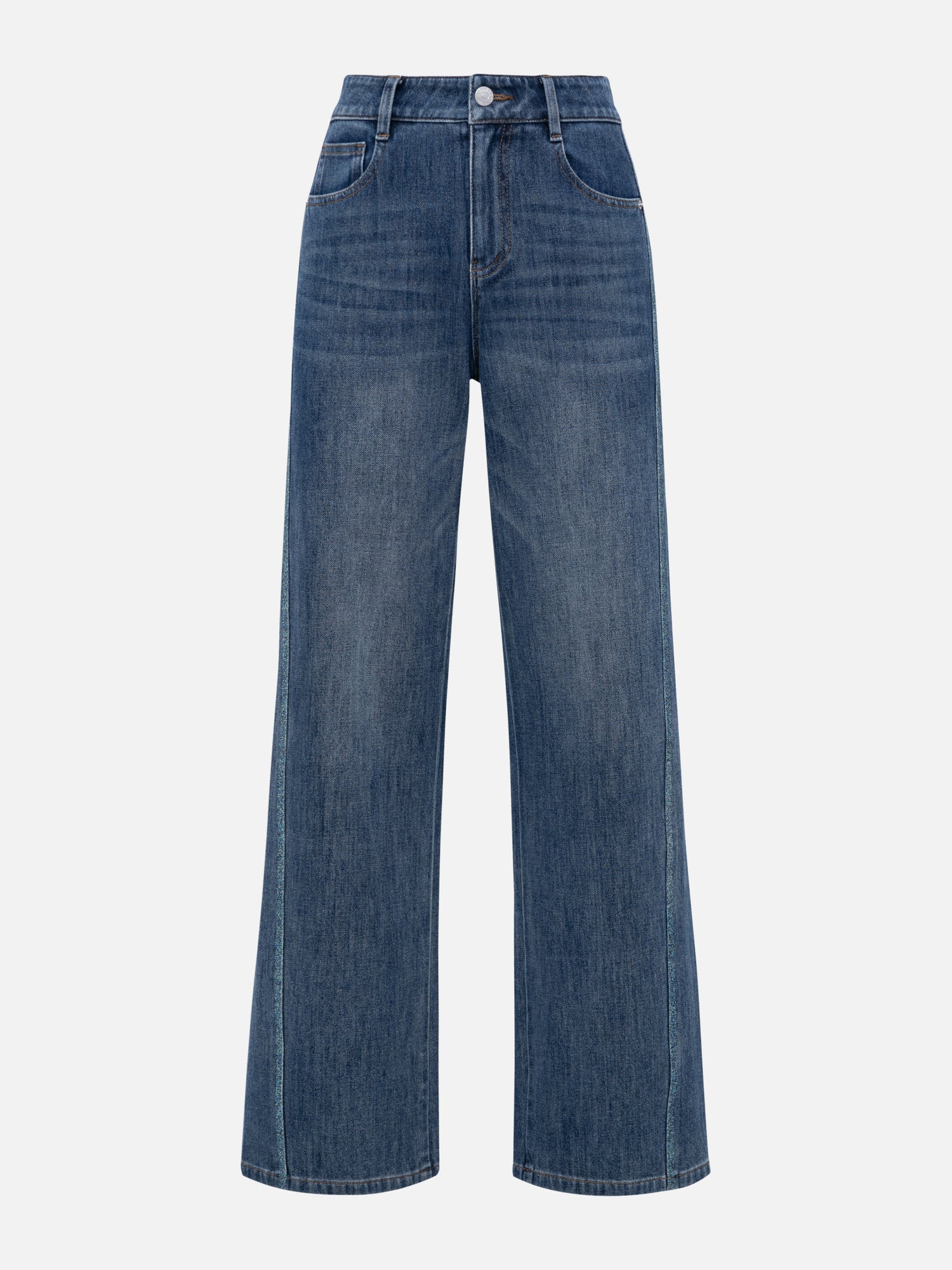 Straight Wide-Leg Jeans | Blue