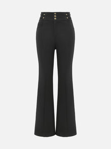 Slimming Slight Flare Pants | Black