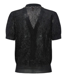 Acetic Acid Jacquard Knit Cardigan | Black