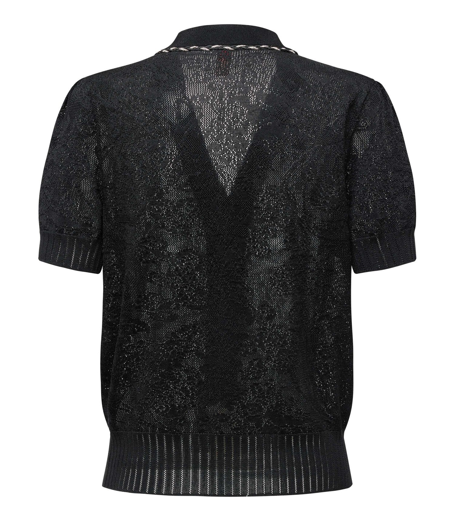 Acetic Acid Jacquard Knit Cardigan | Black