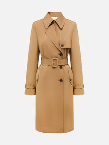 Mid-Length Trench Coat | Khaki