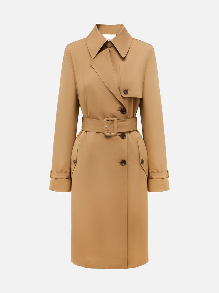 Mid-Length Trench Coat | Khaki