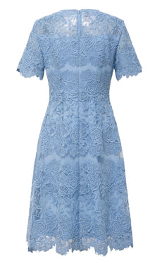 Peony Embroidered Dress | Blue