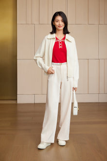 Triacetate Straight-leg Pants | White
