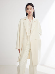 Alashan Cashmere Coat | White