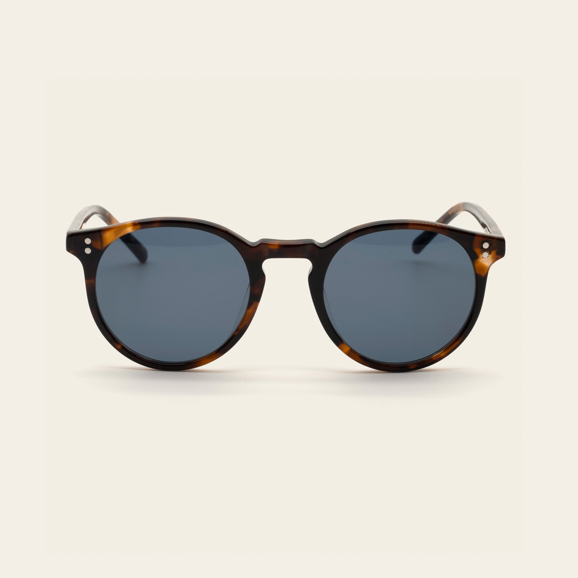 Unisex | Hancock Italian Round Acetate Sunglasses | Medium Tortoise
