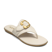 Glitz Sandal Flat | Eggnog Faux Nappa