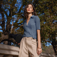Womens | Elise Featherlight Polo | Cornflower