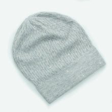 Womens | Slouchy Hat with Crystals | Silver