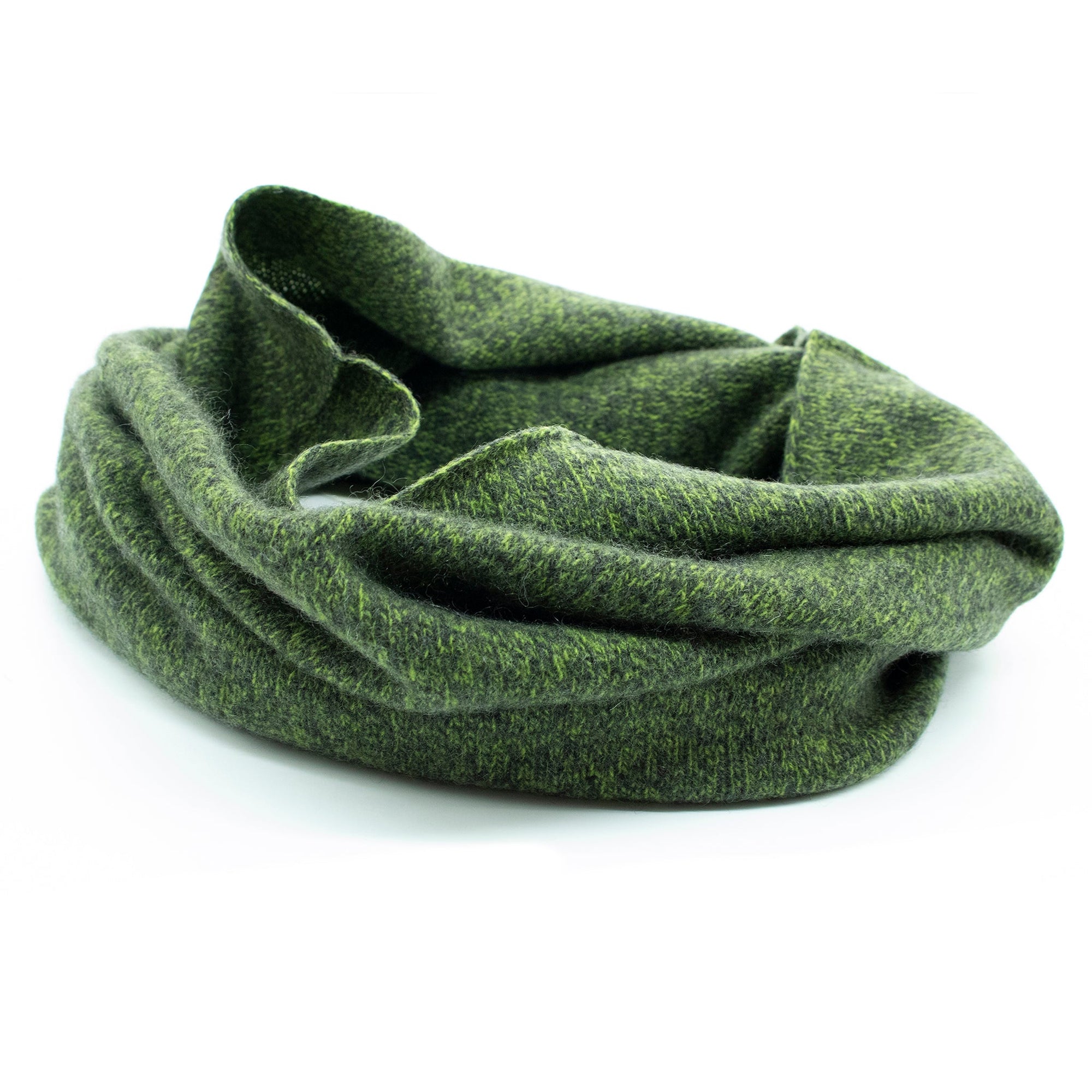 Cashmere Tweeded Neck Warmer | Green