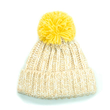 Womens | Chunky Beanie with Pom | Cream Combo