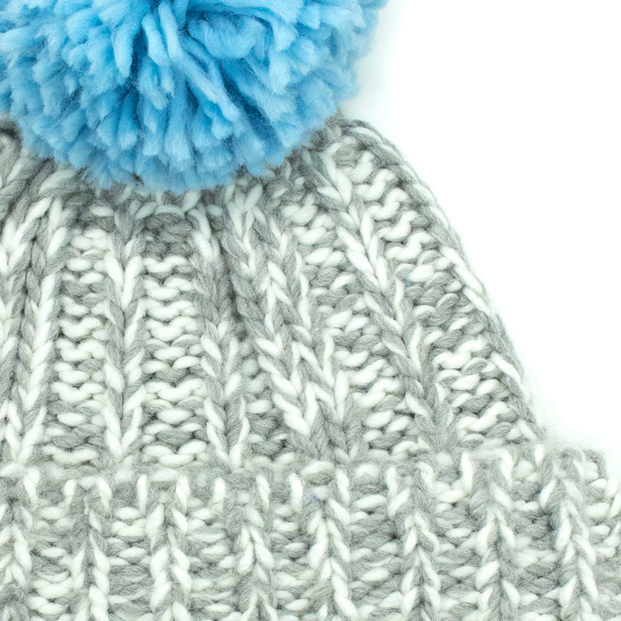 Womens | Chunky Beanie with Pom | Grigio Combo