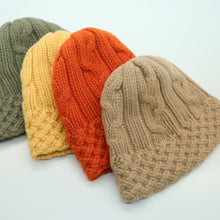Womens | Chunky Beanie In Cables Design | Oatmeal