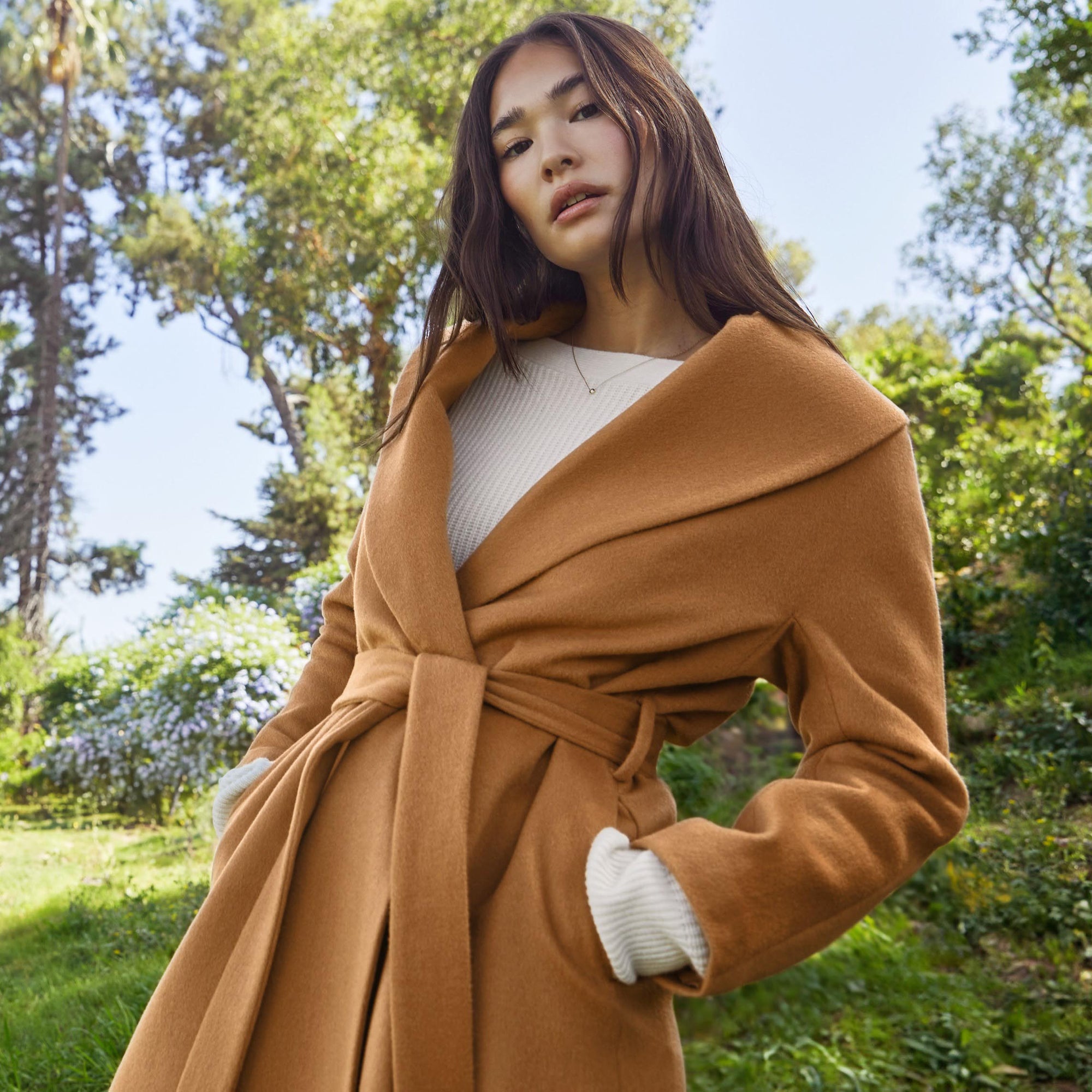 Womens | Brigette Cashmere-Wool Robe | Camel