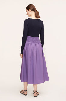 Poplin Smocked-Waist Skirt | Fox Glove