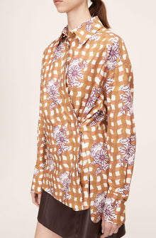 Vegan Leather Mini Skirt | Walnut