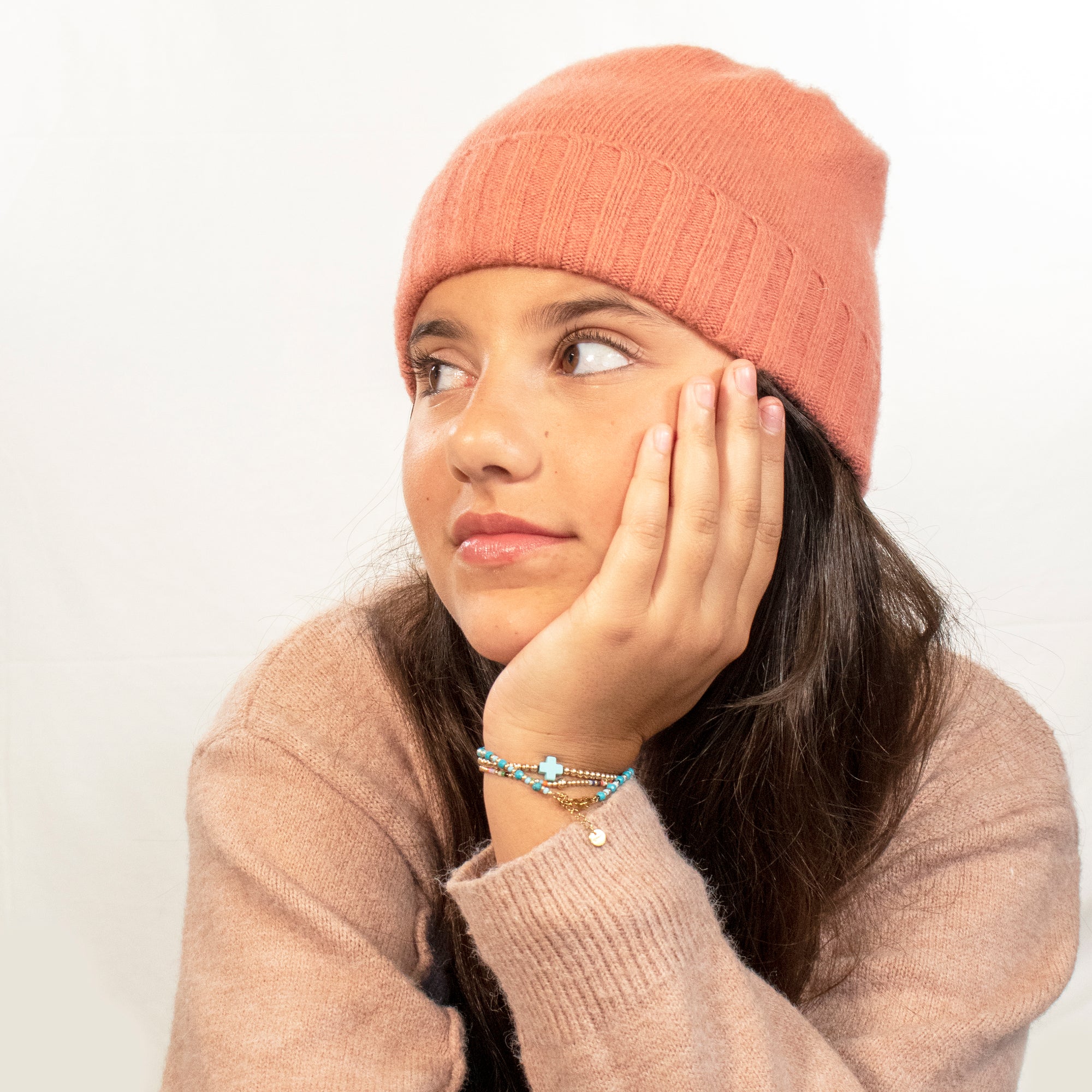 Kids | Cashmere Beanie Hat | Canyon Clay