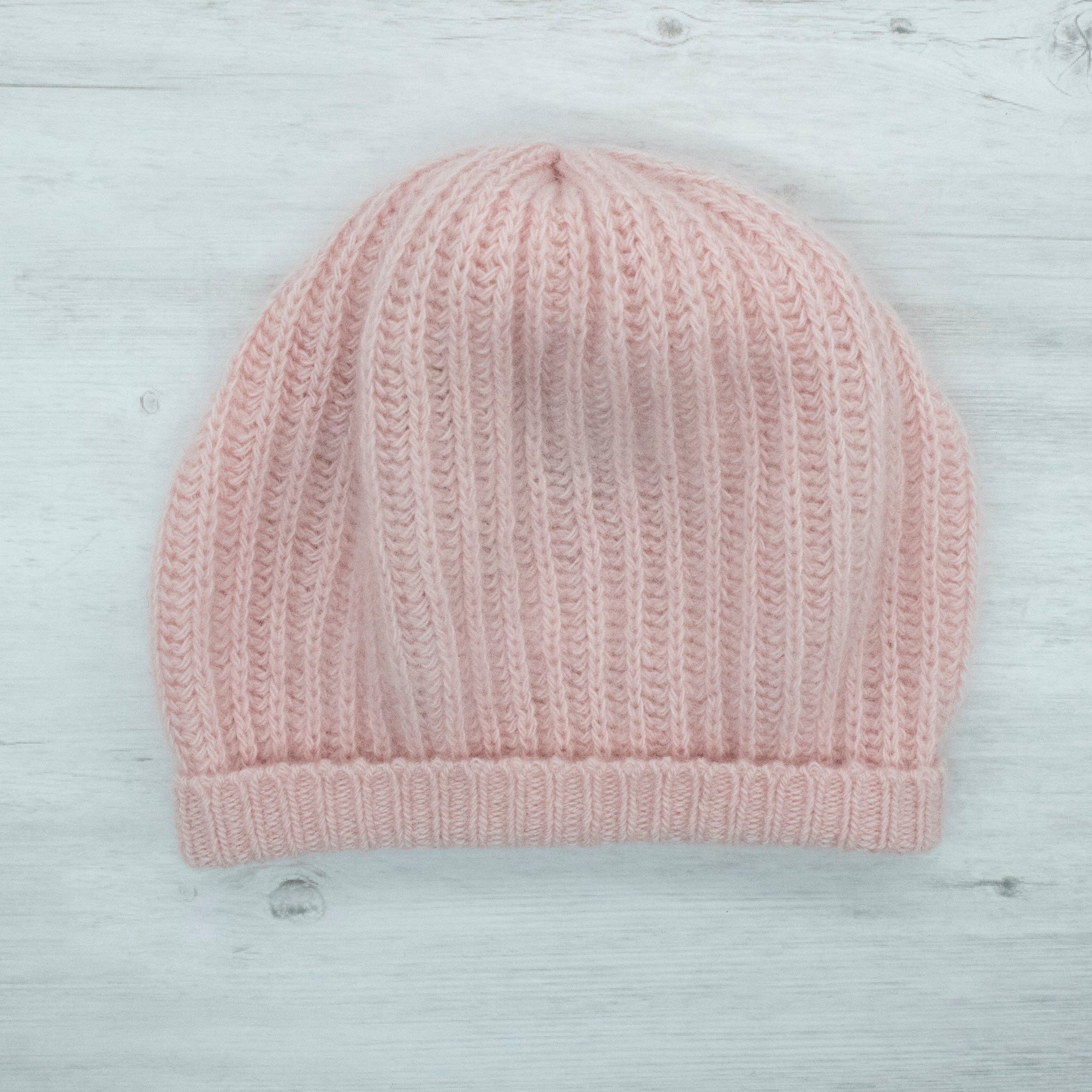 Babies Cashmere Beanie Hat | Baby Pink